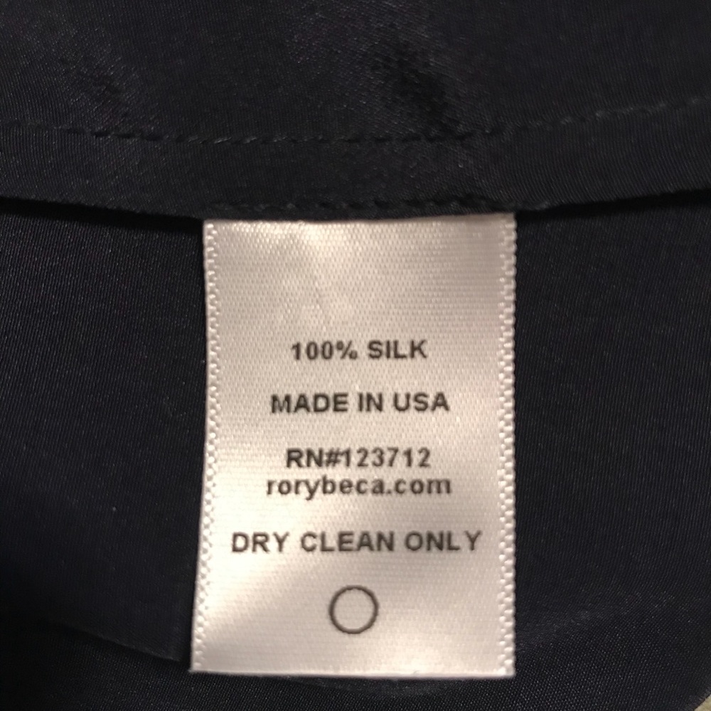 Rory Becca silk navy top *PRICE DROP - Picture 3 of 4